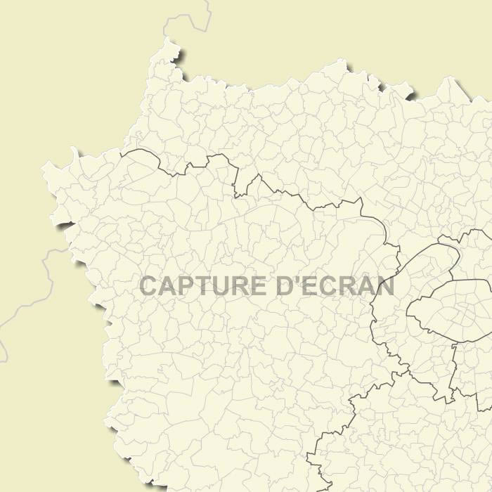 Paris and surrounds departments vector map