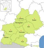 115 Midi-Pyrénées french region vector flash map