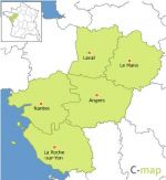 118 Pays de la Loire french region vector flash map