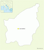 Saint-Marin frontières et localisation