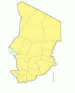 Political map of Chad regions