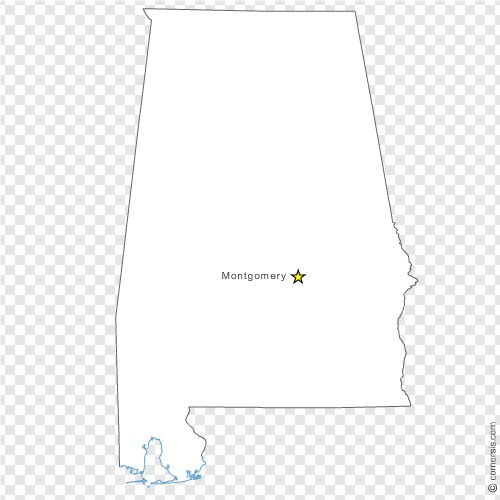 Alabama (AL) US STATE free vector map