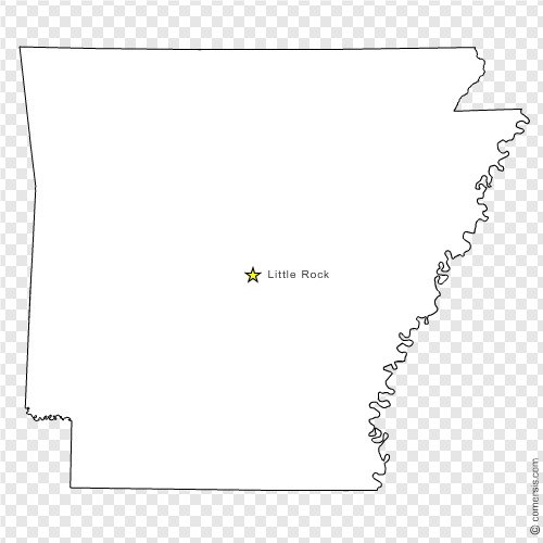 Arkansas (AR) US STATE free vector map
