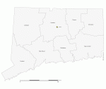 Connecticut state counties map for Word, Powerpoint and Excel