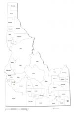Comtés de l'Idaho - carte personnalisable 