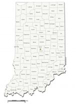 Customizable Indiana County Map