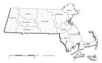 Comtés du Massachusetts carte personnalisable