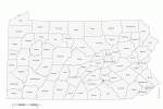 Pennsylvania counties customizable map for Word, Excel and Powerpoint