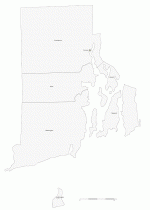 Rhode-Island counties map for Excel, Word and Powerpoint