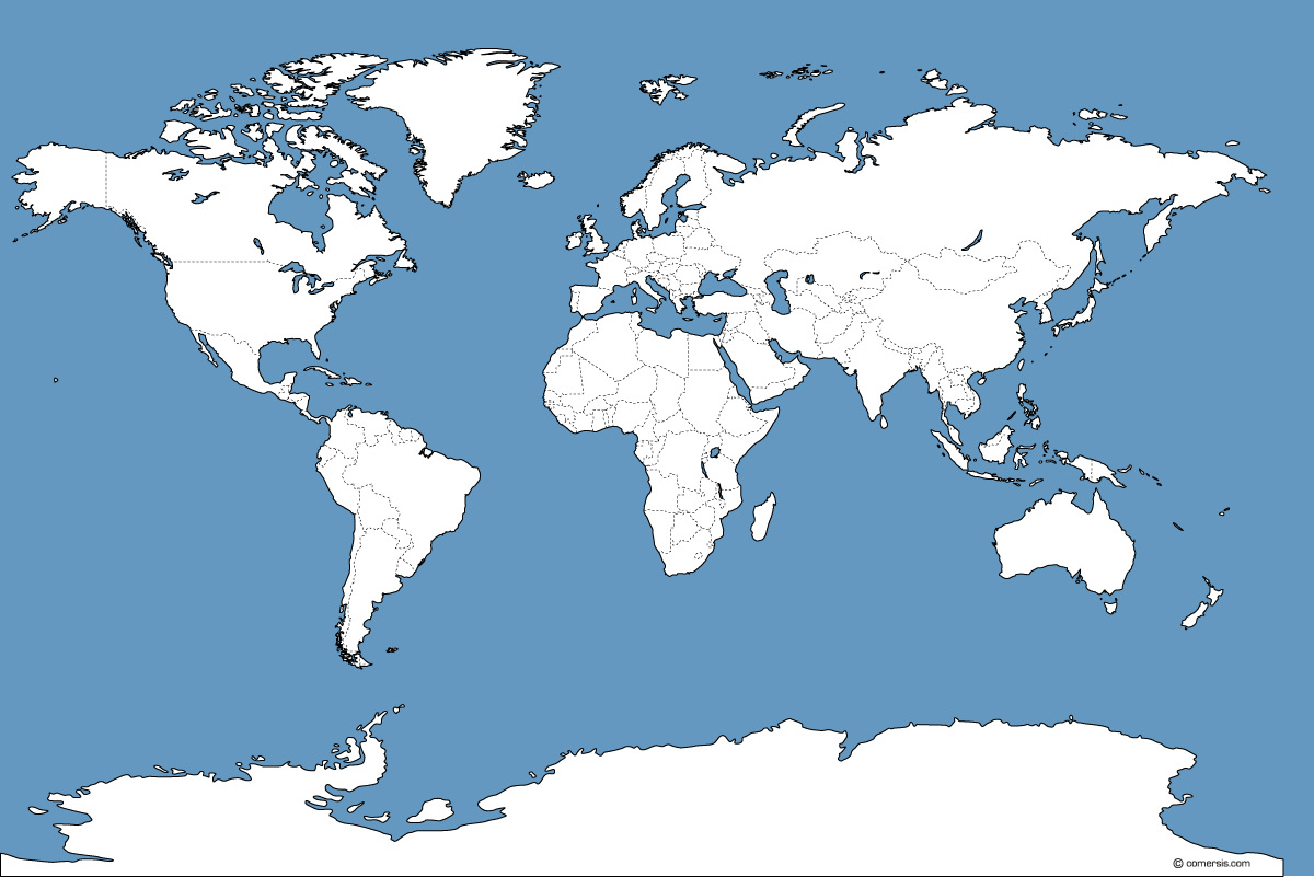 Free Vector Map Of World Countries   World Countries B 