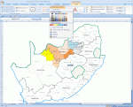 Word and Excel South Africa provinces and municipalities editable map