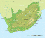 South Africa vector road map