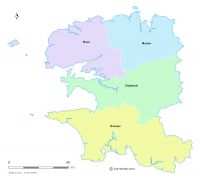 Fond de carte arrondissements 2018 du Finistère