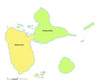 Fond de carte arrondissements 2018 de la Guadeloupe