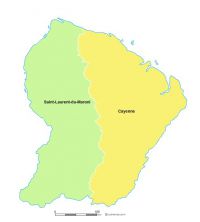Fond de carte arrondissements 2018 de la Guyane
