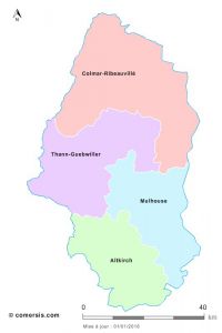 Fond de carte arrondissements 2018 du Haut-Rhin