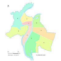 Fond de carte des arrondissements de Lyon
