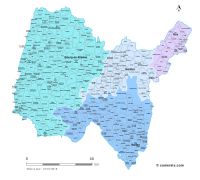 Communes et arrondissements 2018 de l'Ain