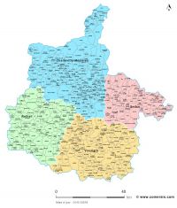 Communes et arrondissements 2018 des Ardennes
