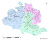 Communes et arrondissements 2018 de l'Ariège