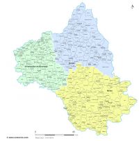 Communes et arrondissements 2018 de l'Aveyron