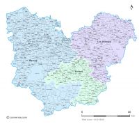 Communes et arrondissements 2018 de l'Eure