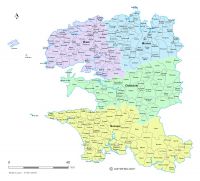 Communes et arrondissements 2018 du Finistère