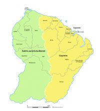Communes et arrondissements 2018 de la Guyane