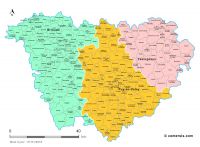 Communes et arrondissements 2018 de la Haute-Loire