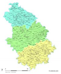 Communes et arrondissements 2018 de la Haute-Marne