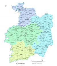 Communes et arrondissements 2018 d'Ille-et-Vilaine